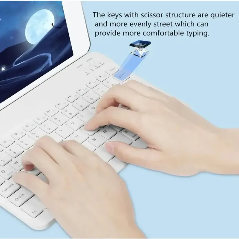 Kit De Teclado Y Mouse Portátiles En Español celeste - Precios y ...