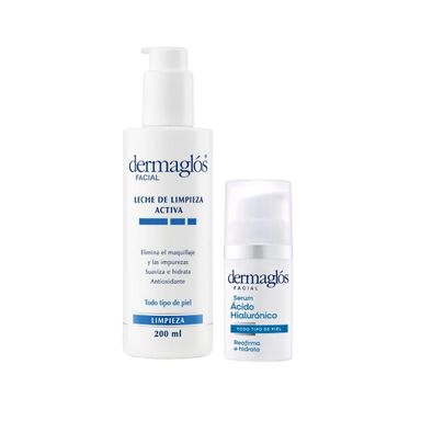 Kit Dermaglós Leche de Limpieza + Serum Acido Hialurónico Piel Perfecta Dermaglós: Limpieza + Sérum Hialurónico