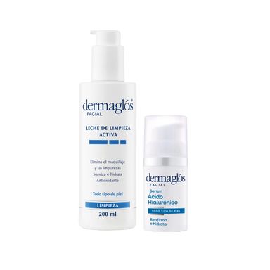 Kit Dermaglós Leche De Limpieza + Serum Acido Hialurónico