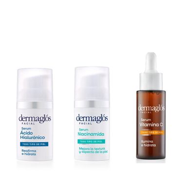 Kit Dermaglós Serúm Acido Hialurónico Vitamina C Niacinamida