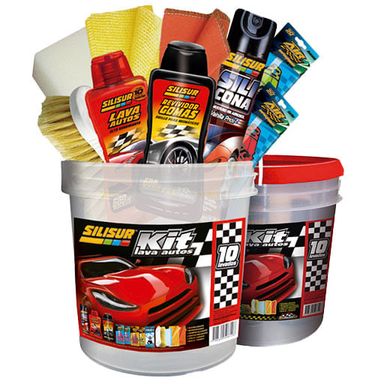 Kit lava autos Silisur balde 10 lavados