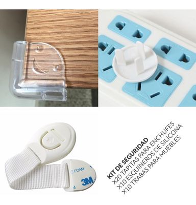  Belluno Baby Kit Seguridad Bebe 40uni Traba Esquinero Enchufe Belluno