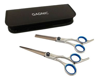 Kit Tijeras de Peluquería Gadnic Tj2000 Corte Pulir Acero Inoxidable