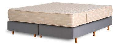 La Cardeuse Platine - Gris - King - 2 m - 1.8 m (Incluye: Con base dividida)