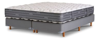 La Cardeuse Privelle - Gris - King - 2 m - 2 m (Incluye: Con base dividida)