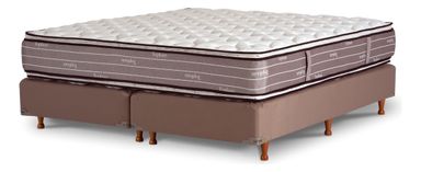 La Cardeuse Topfuan - Marrón - Queen - 200 cm - 160 cm (Incluye: Con base dividida)