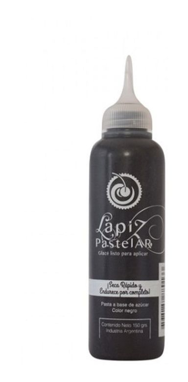 Lápiz Glacé Real Pastelar Listo Para Usar 150 Grs Color Negro