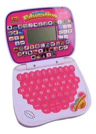 Laptop Didáctica Computadora Juguete Para Niños 8002 Color Rosa