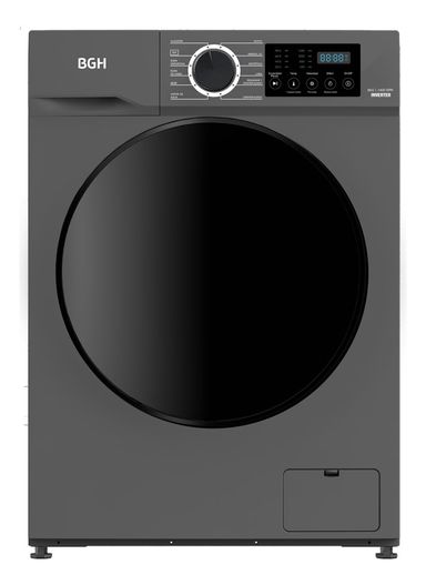 Lavarropas Bgh Inverter Carga Frontal 8kg Bwfi08s24ar Silver Color Plateado