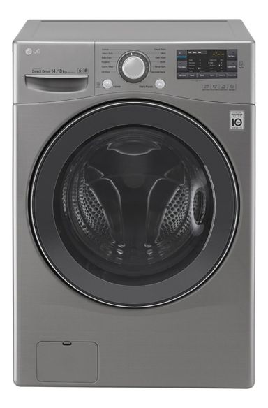 Lavasecarropas automático LG inverter hasta 14kg color stone silver