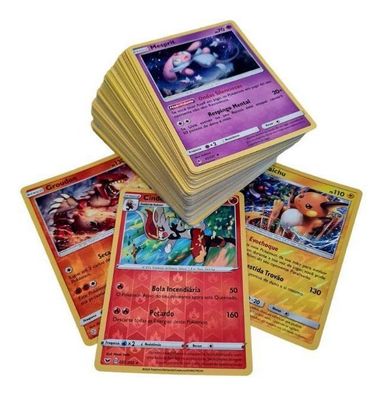Lote De 50 Cartas Pokémon Copag + 3 Brilhantes