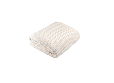 Frazada Manta Polar Trama ZigZag Natural
