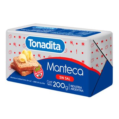Manteca Tonadita Sin Sal 200 G