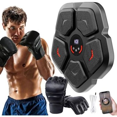 Máquina de boxeo inteligente con música, entrenador de boxeo con Bluetooth para montar en la pared,
