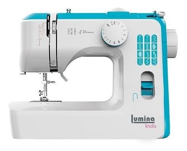 Máquina De Coser Recta Lumina Linda Portable Color Turquesa