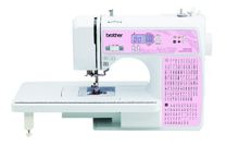 Máquina de coser recta Brother SQ9100 portable blanca y rosa 220V