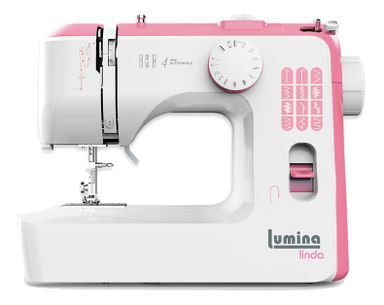 Máquina De Coser Recta Lumina Linda Portable Color Rosa