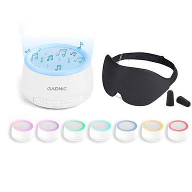 Maquina De Ruido + Antifaz Mascara Para Dormir Gadnic Memory Foam