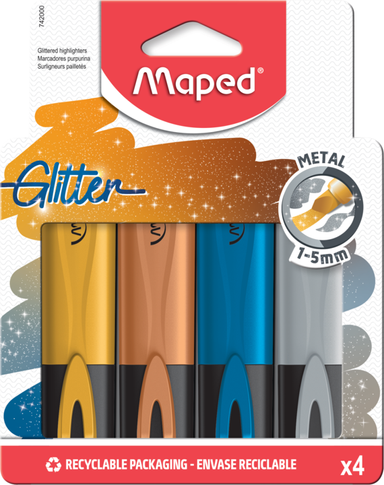 Marcador Maped Classic Metal Colores X4