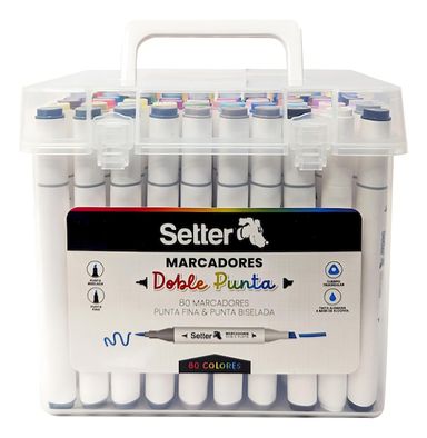 Marcador Setter Doble Punta Valija X80u