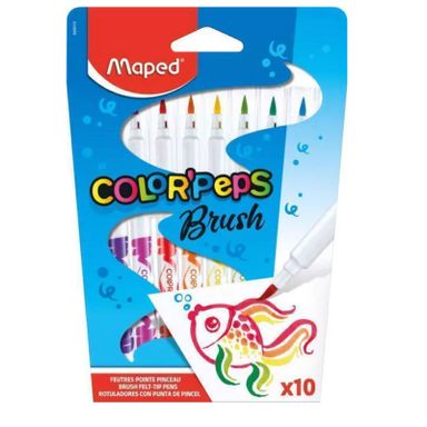 Marcadores Colorpeps Brush X10 Maped Punta Pincel