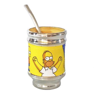 Mate de madera Los Simpsons