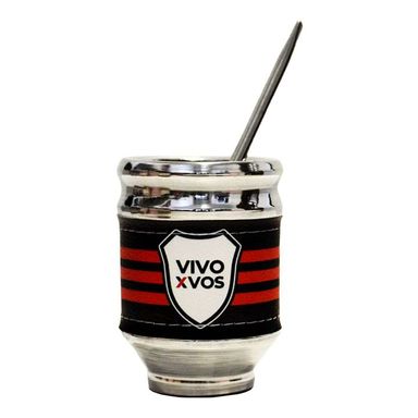 Mate de madera river plate negro
