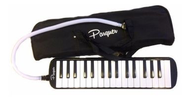 Melodica A Piano Parquer MEL- 32 Con Funda Manguera Color Negro