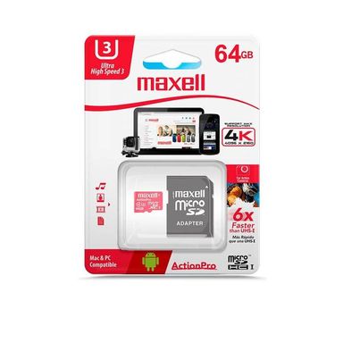 Memoria Maxell Microsd 64gb Con Adaptador
