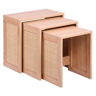 Mesa ratona Goa natural 3 piezas M+Design