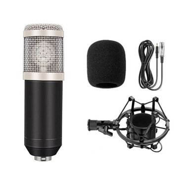 Micrófono High Electric BM-800 Negro y Plata