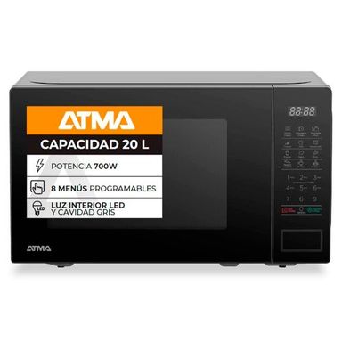 Microondas Digital Atma MATDB20CN 20Lts Negro