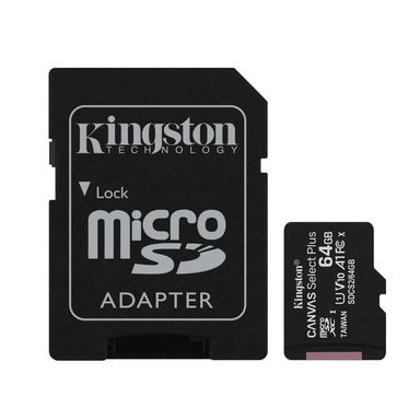 MicroSD KINGSTON 64GB c|Adap Clase 10 UHS-I (U1)