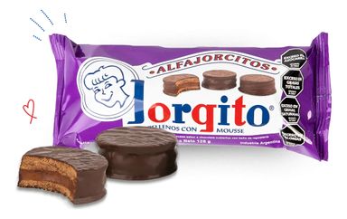 Mini Alfajor Jorgito Mousse Dulce De Leche X6 Unidades