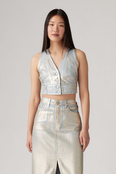 Mona Denim Corset Optical Ilusion