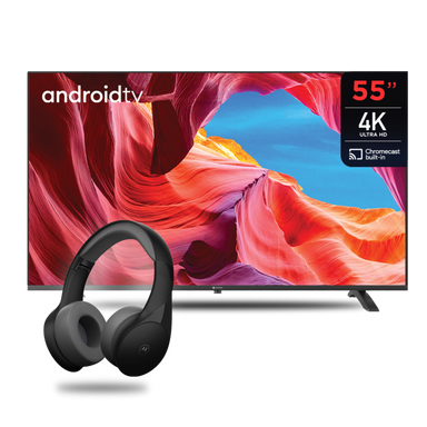Motorola Smart TV 55" + Auriculares Moto XT500+ Negro