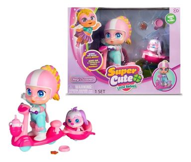 Muñeca Super Cute Little Babies Regi´s Scooter Con Mascota