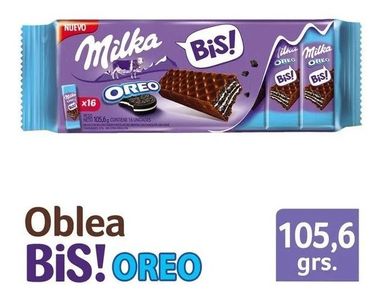Oblea Milka Bis oreo 16 unidades de 6.6g
