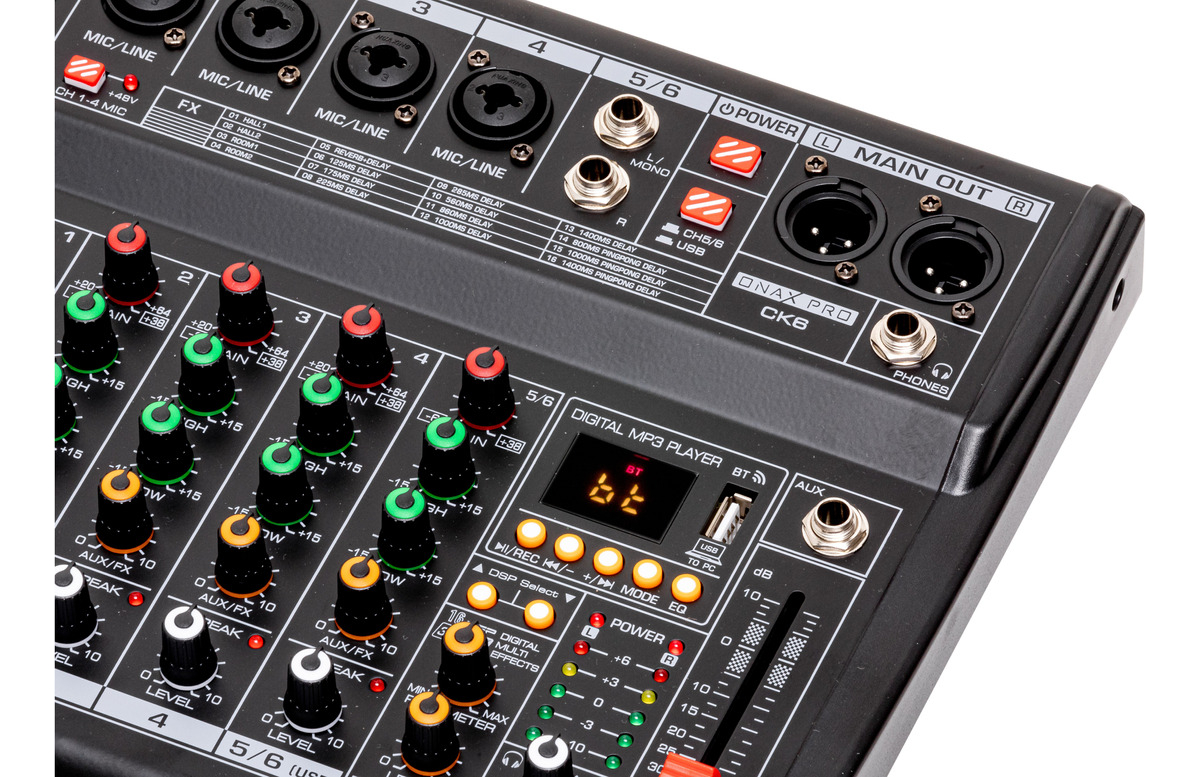 Onax Pro Ck Consola Mixer Interfaz De Audio Fx Bt Usb En Precialo