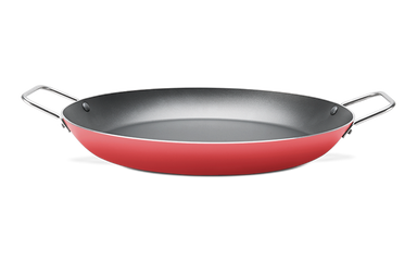PAELLERA 34 X 4,3CM 2,8L ALUMINIO COLOR CEREZA