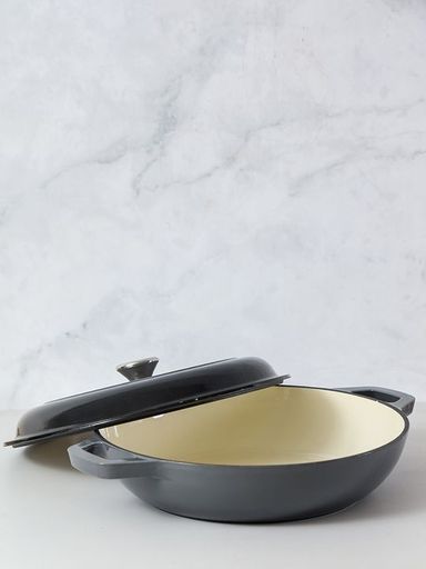 PAELLERA DE HIERRO ENLOZADO GRIS. FEUER