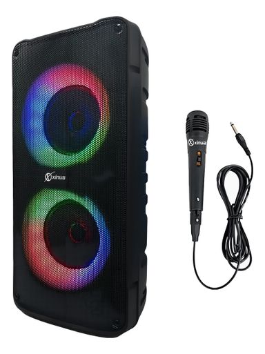 Parlante Xinua Bluetooth Microfono Karaoke Luces Rgb Tws Usb