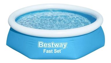 Pileta Inflable Familiar 2,5m Bestway Fast Set 57448 Redonda