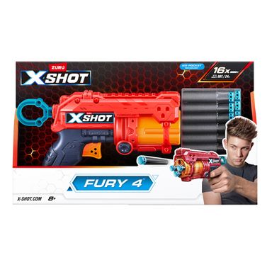 Pistola X-Shot Excel Fury 4 Foam Dart Blaster Gun  Zuru