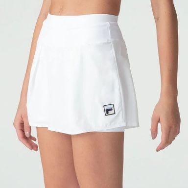 POLLERA CORTA FEMENINO FILA TENNIS GAME BASIC BLANCO/MARINO