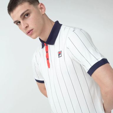POLO HOMBRE FILA BB1 OFF WHITE/MARINO