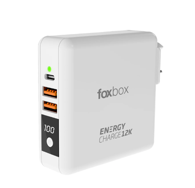 POWER BANK FOXBOX ENERGY CHARGE 12000mAh BLANCO (7666)