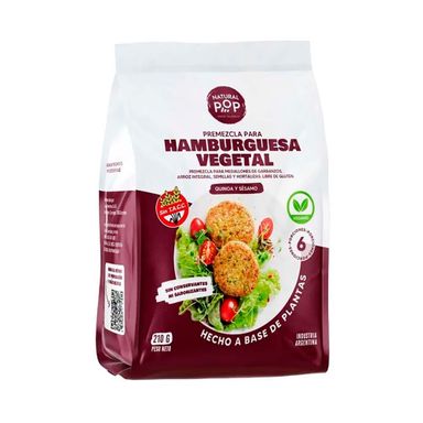 Premezcla Pop Para Hamburguesa Vegetal Natural 210 G