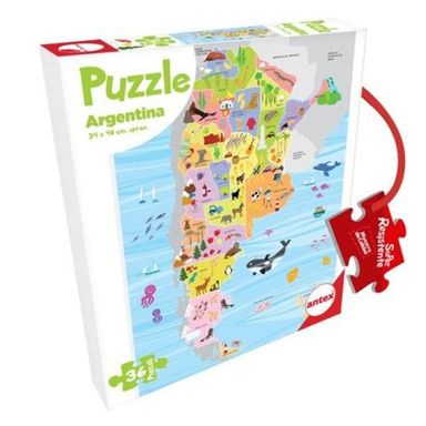 Puzzle mapa Argentina 36 piezas grandes Antex