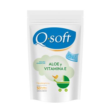 Q Soft Toallitas Humedas Con Aloe Vera Y Vitamina E 50u Unisex